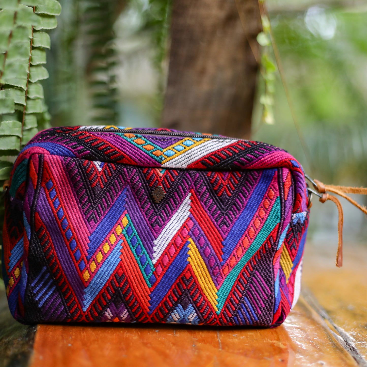WANDER CROSSBODY BAG - LARGE - OOAK HUIPIL - CAFE - NO. 200464