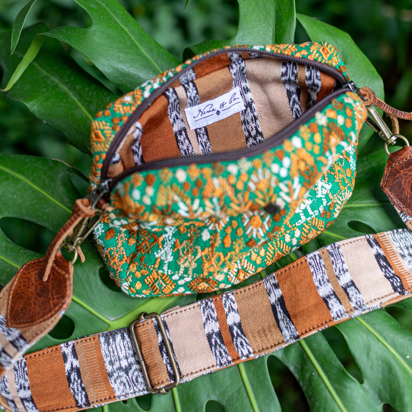 WANDER CROSSBODY SET - OOAK HUIPIL - HONEY - NO. 17872