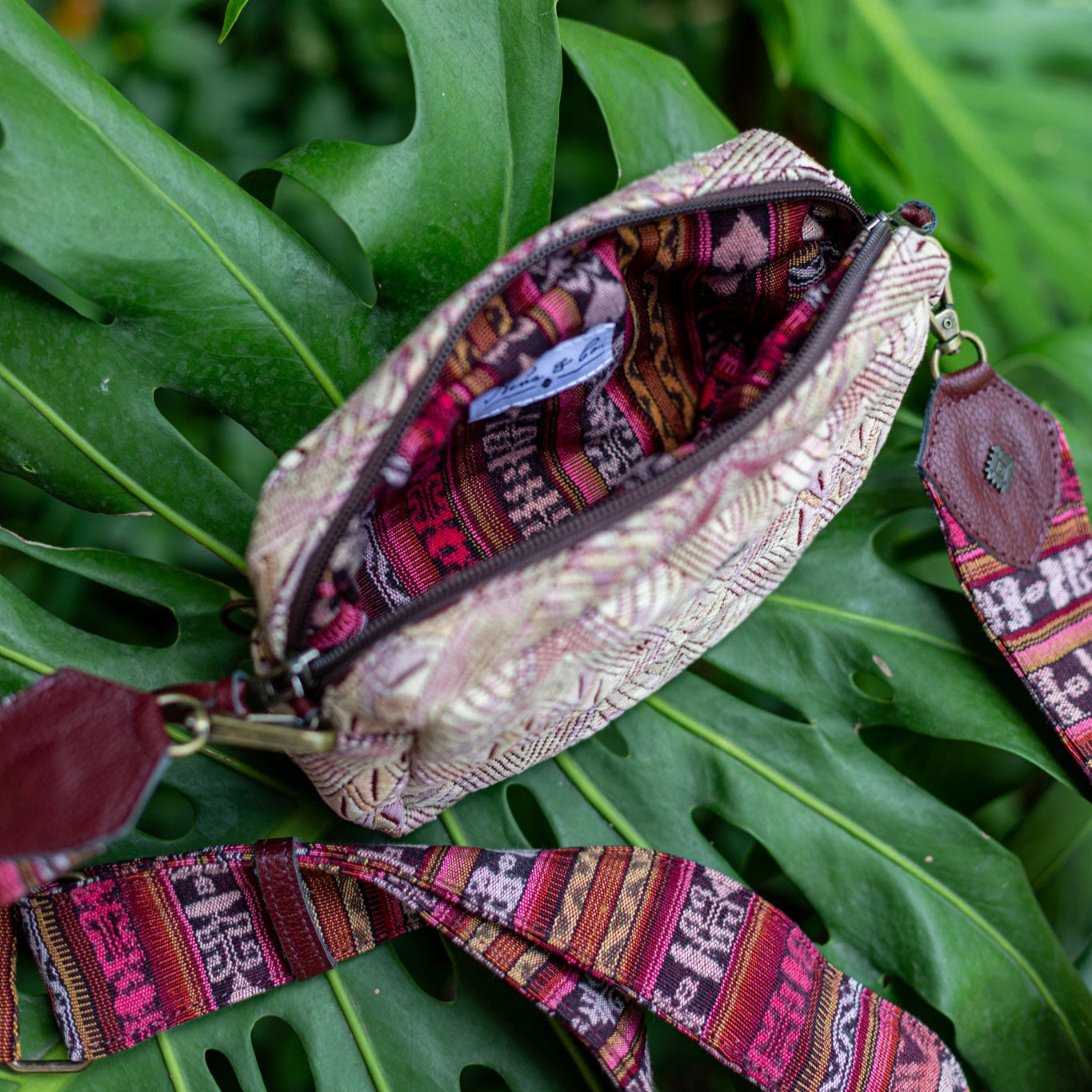 WANDER CROSSBODY SET - OOAK HUIPIL - AMARANTH - NO. 17880