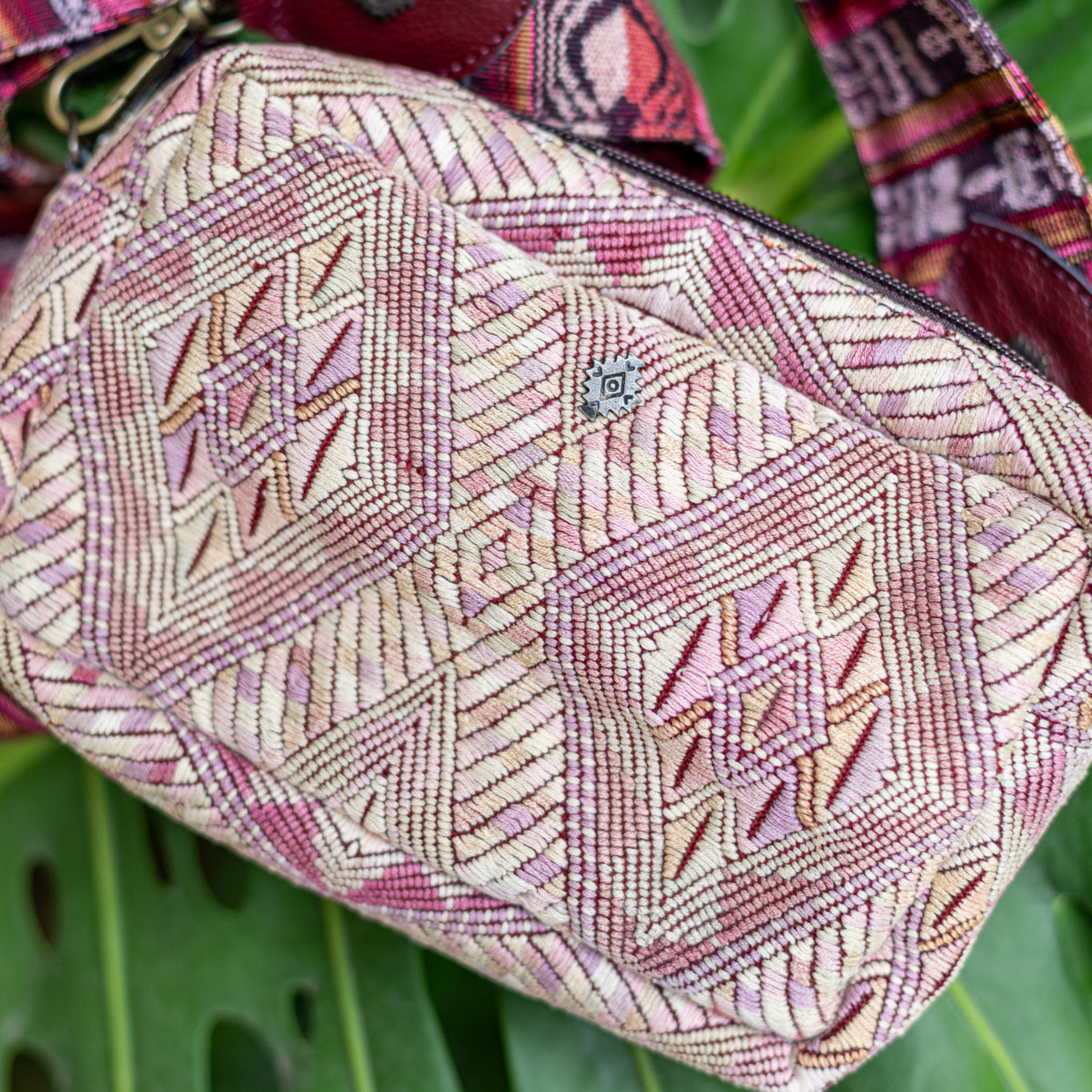 WANDER CROSSBODY SET - OOAK HUIPIL - AMARANTH - NO. 17880