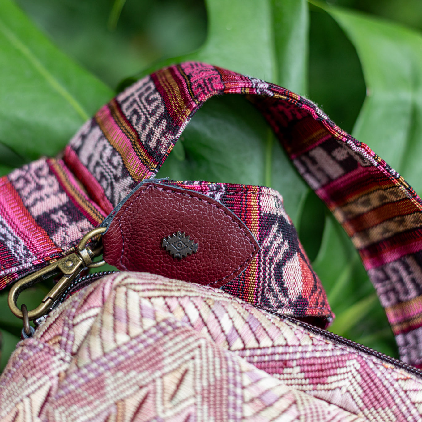 WANDER CROSSBODY SET - OOAK HUIPIL - AMARANTH - NO. 17880