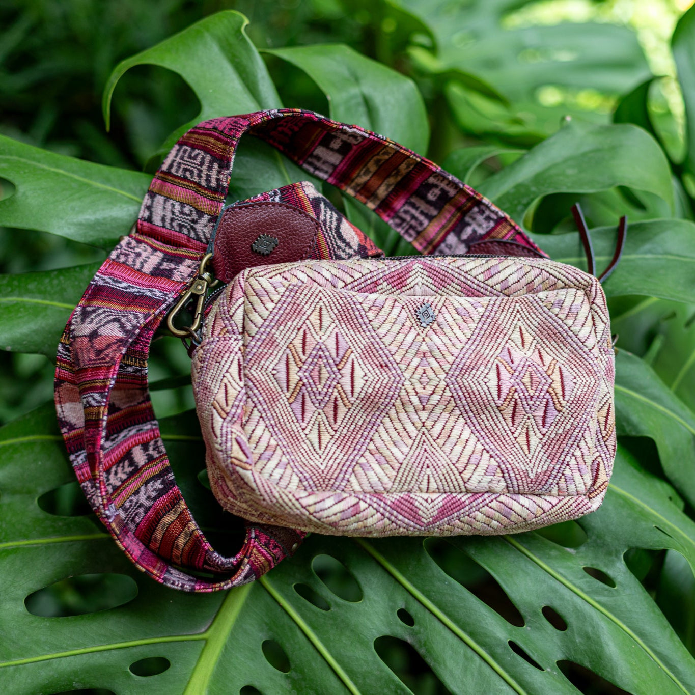 WANDER CROSSBODY SET - OOAK HUIPIL - AMARANTH - NO. 17880
