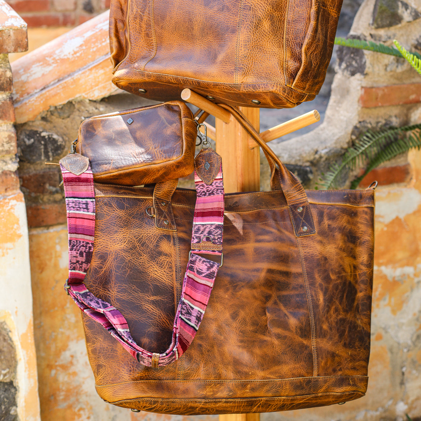 WANDER CROSSBODY BAG + STRAP SET - FULL LEATHER - WRANGLER
