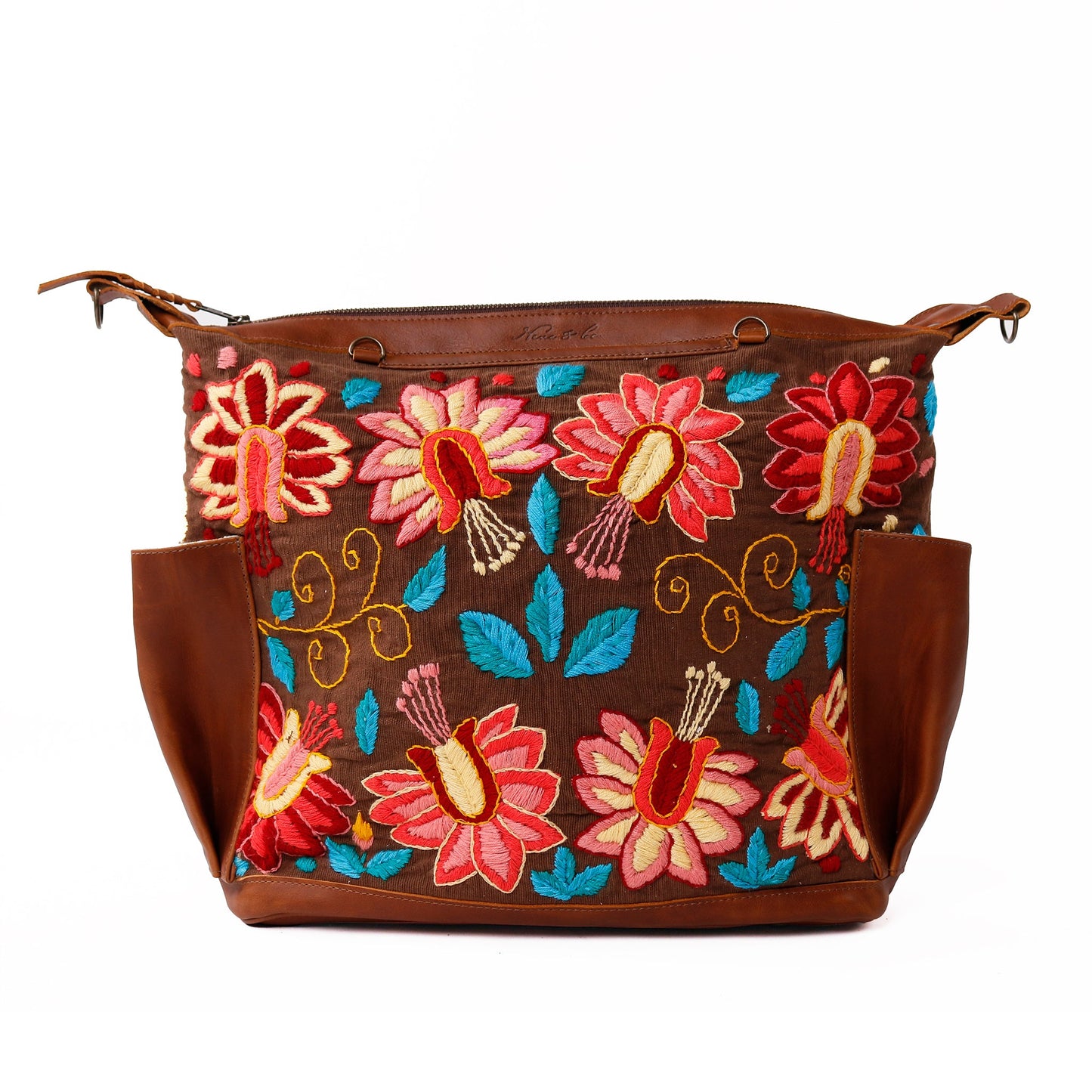 BEATRIZ CDB - EMBROIDERED BLOOMS - CAFE - NO. 12369