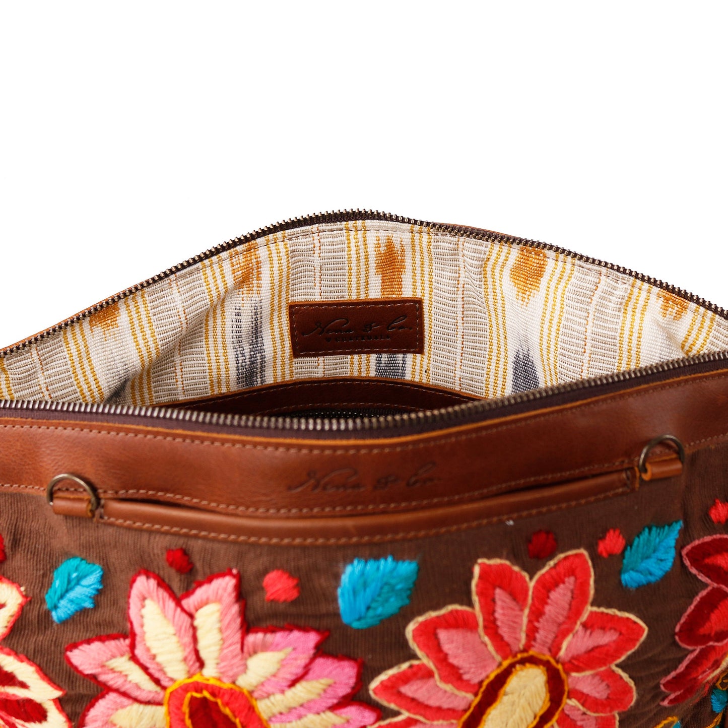 BEATRIZ CDB - EMBROIDERED BLOOMS - CAFE - NO. 12369