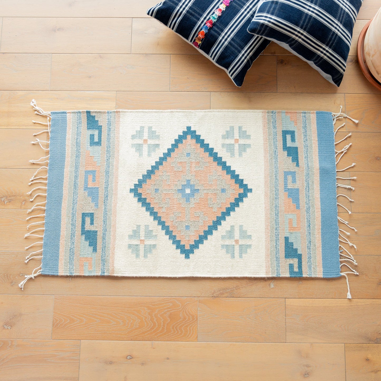 MEXICO COLLECTION - ZAPOTEC HAND-LOOMED WOOL RUG - 2 x 3' - NO. 17395