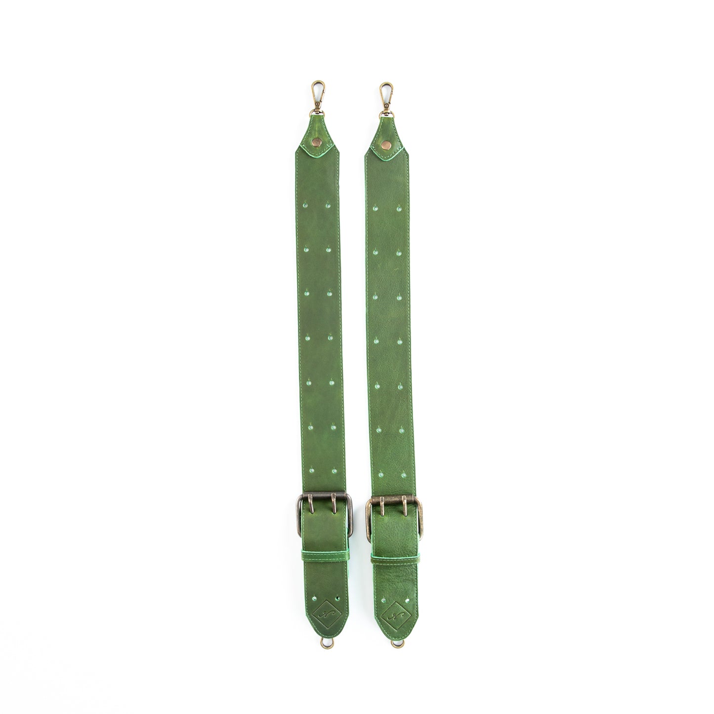 DOUBLE BUCKLE BACKPACK STRAP SET - EMERALD