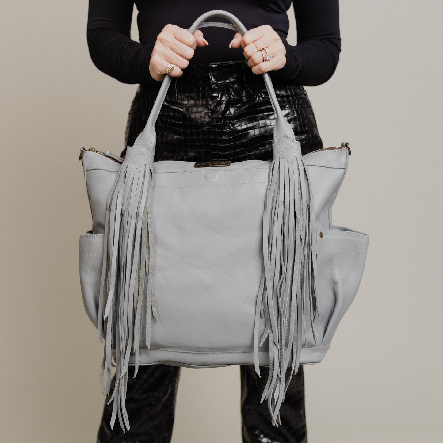 THE PERFECT BAG FULL - FULL LEATHER COLLECTION - GREY