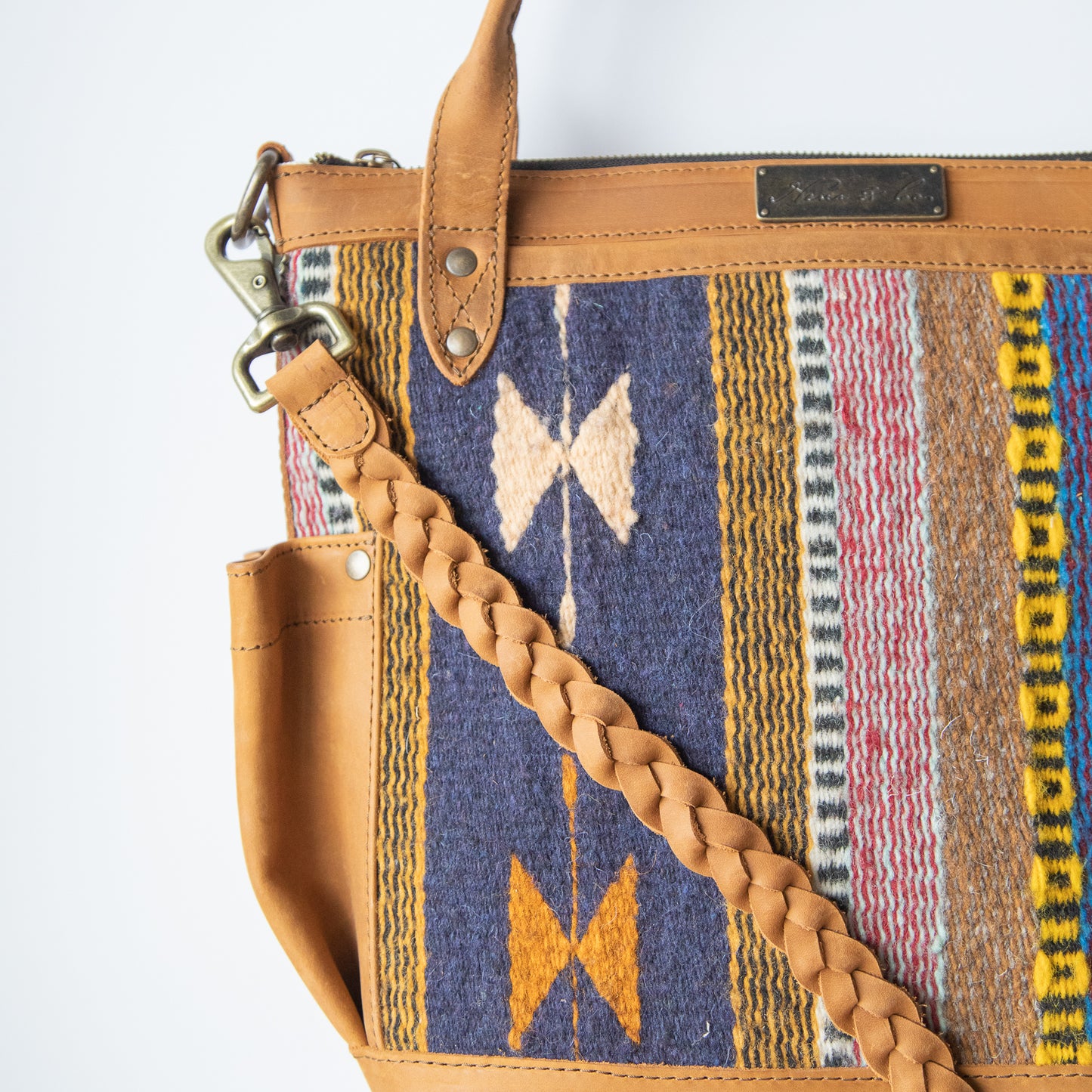 BRAIDED SHOULDER STRAP - MEXICO - TOBACCO