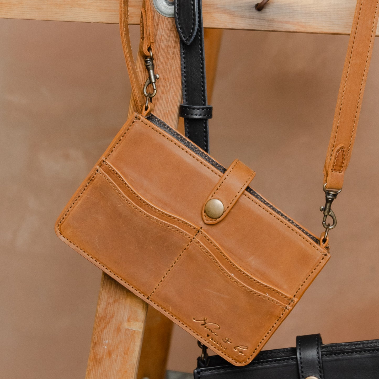 AMIGO CROSS BODY BAG - MEXICO COLLECTION - TOBACCO LEATHER