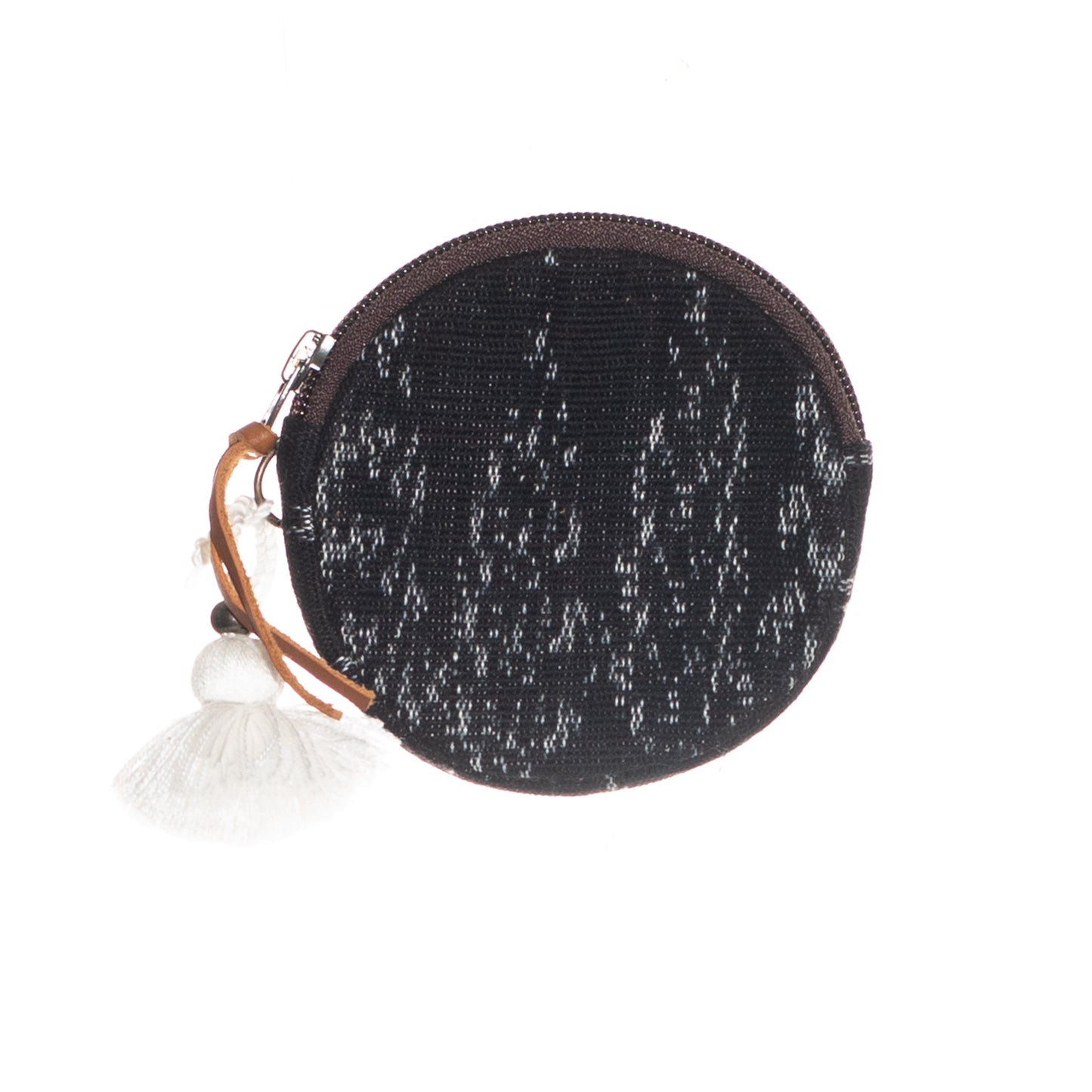 CIRCLE COIN PURSE - BLACK JASPE - CAFE