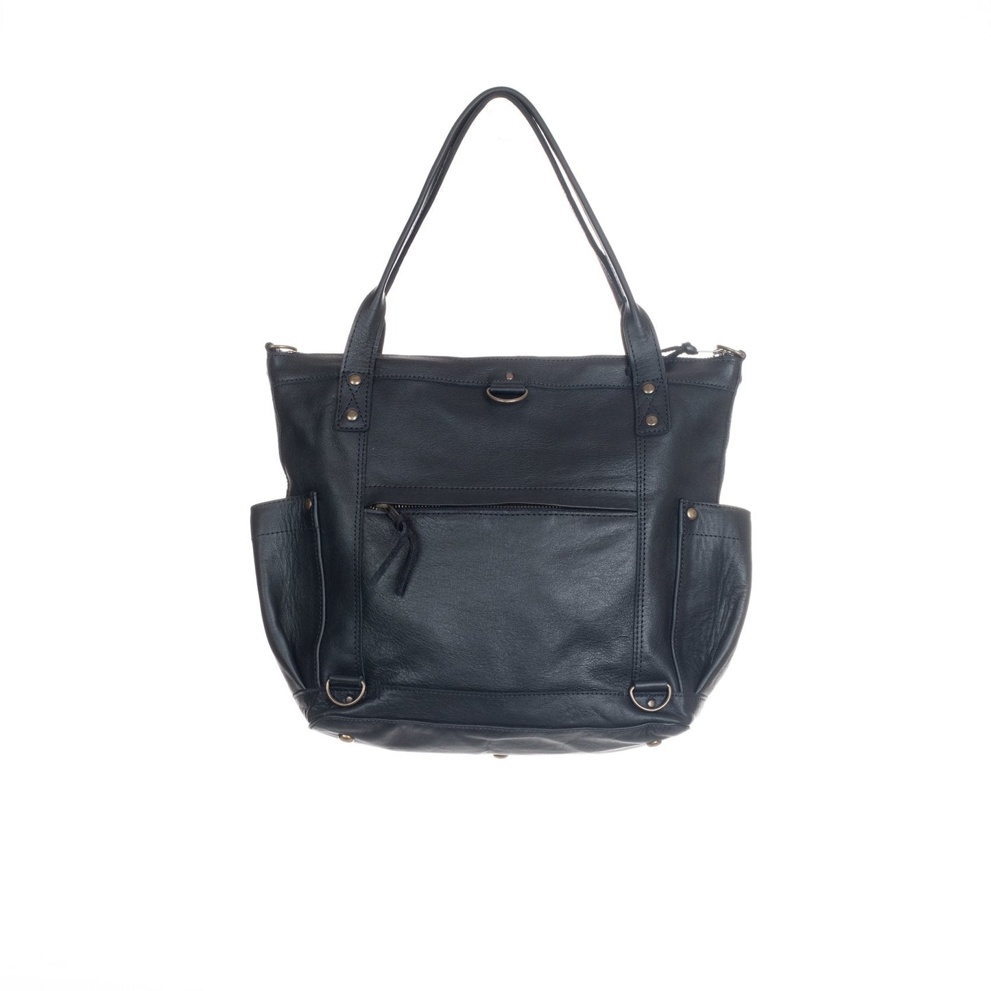 THE PERFECT BAG MEDIUM - FULL LEATHER - BLACK