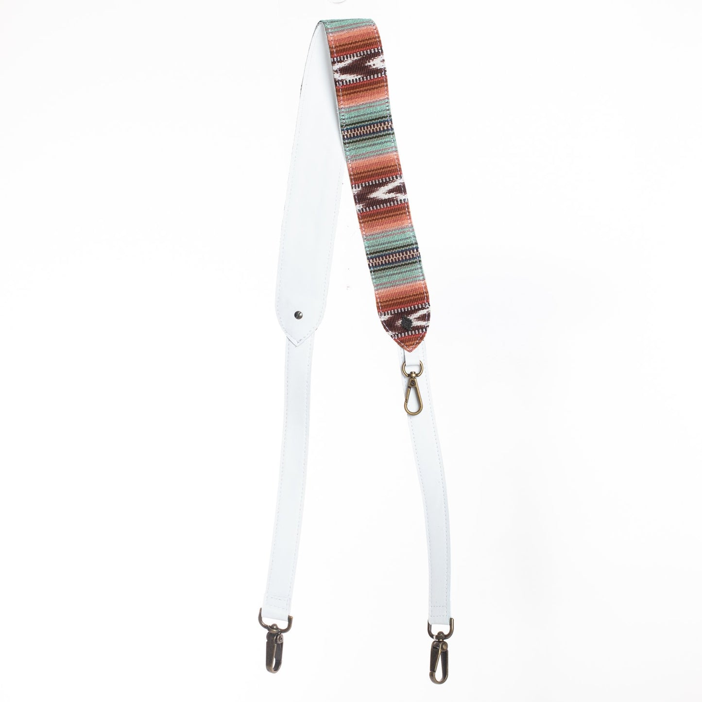 47" UTILITY STRAP - ARTISAN COLLECTION- PINK HORIZON - WHITE LEATHER
