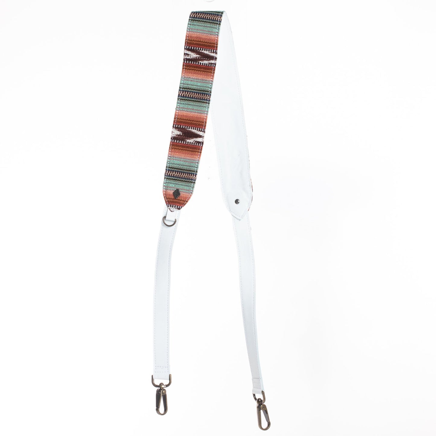 47" UTILITY STRAP - ARTISAN COLLECTION- PINK HORIZON - WHITE LEATHER