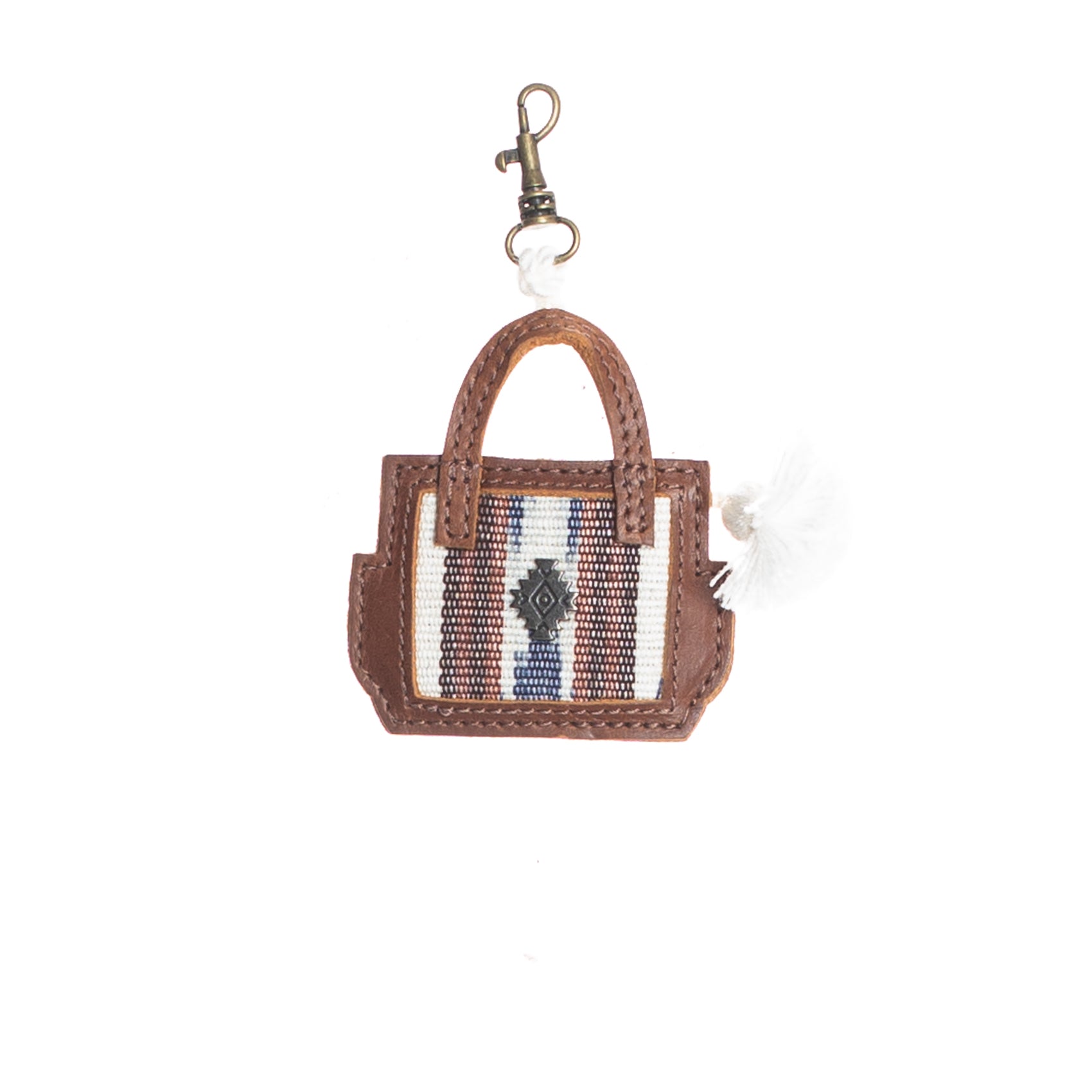 MICRO BAG CHARM - ARTISAN COLLECTION - SANTORINI - CAFE LEATHER – Nena & Co.