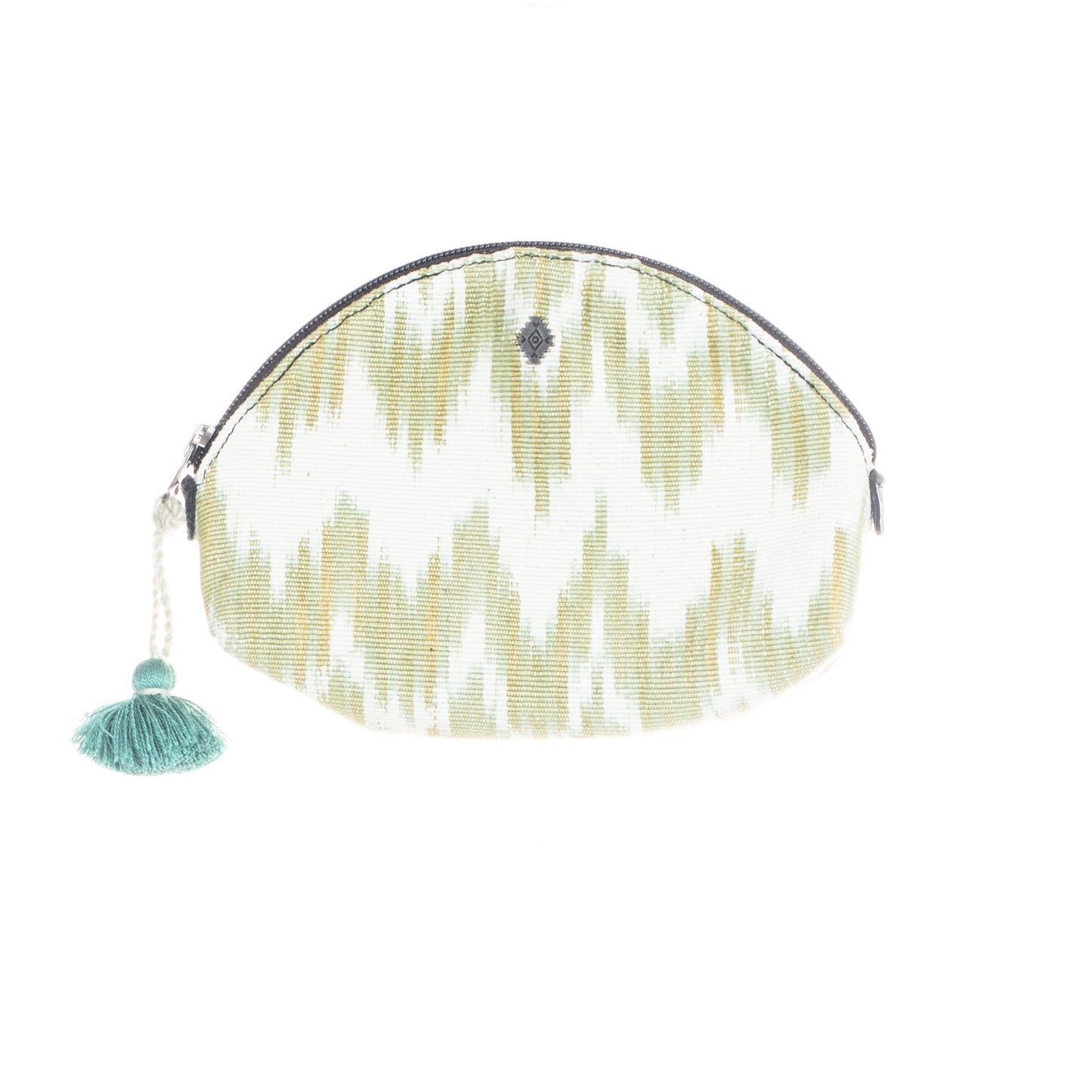 DOME CLUTCH - ARTISAN CHARLIE IN SEAFOAM - BLACK LEATHER