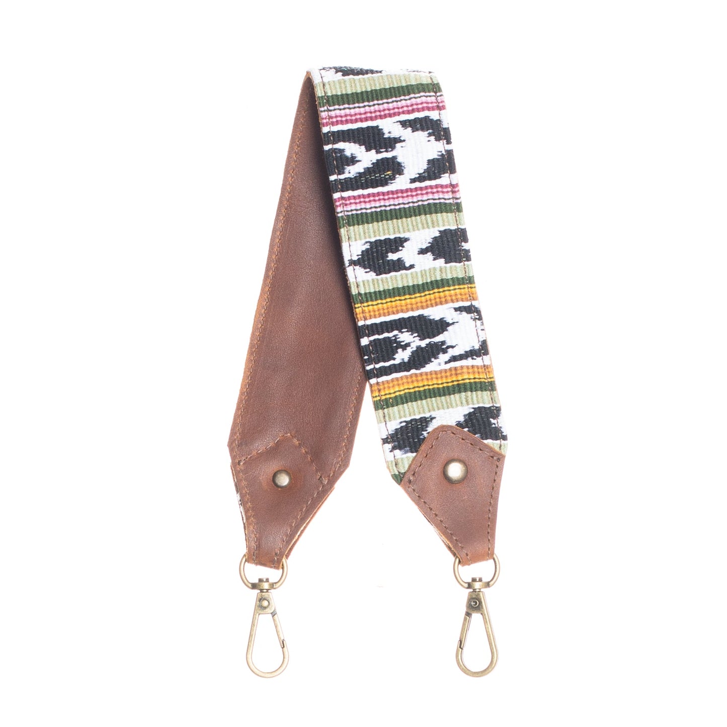 SHORT SHOULDER STRAP - ARTISAN COLLECTION - RAINFOREST - CAFE LEATHER