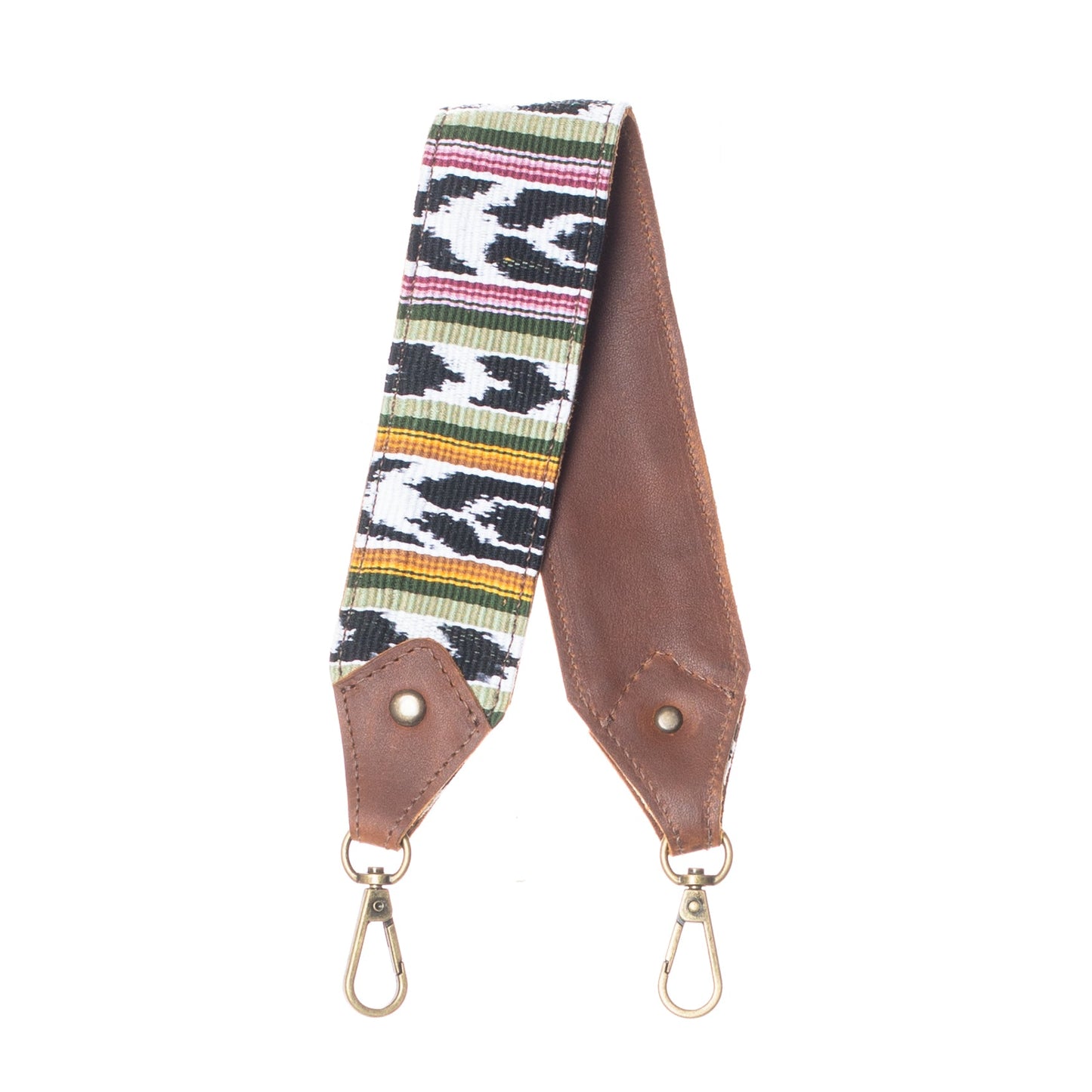 SHORT SHOULDER STRAP - ARTISAN COLLECTION - RAINFOREST - CAFE LEATHER