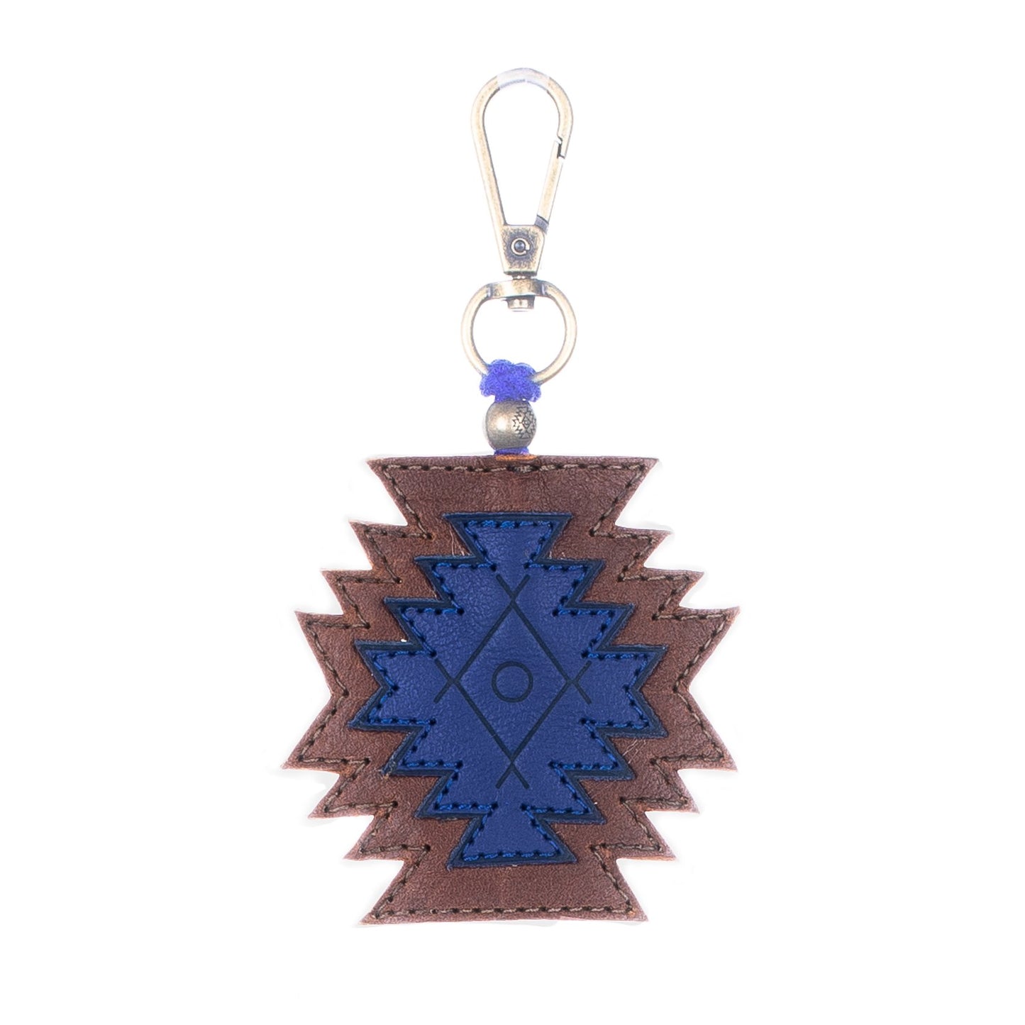 ARTISAN WOMANHOOD ICON CHARM - CAFE & COBALT LEATHER