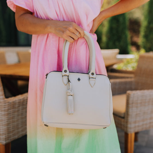 **CLOSEOUT** LA REYNA - NENA COUTURE - FULL LEATHER - BONE