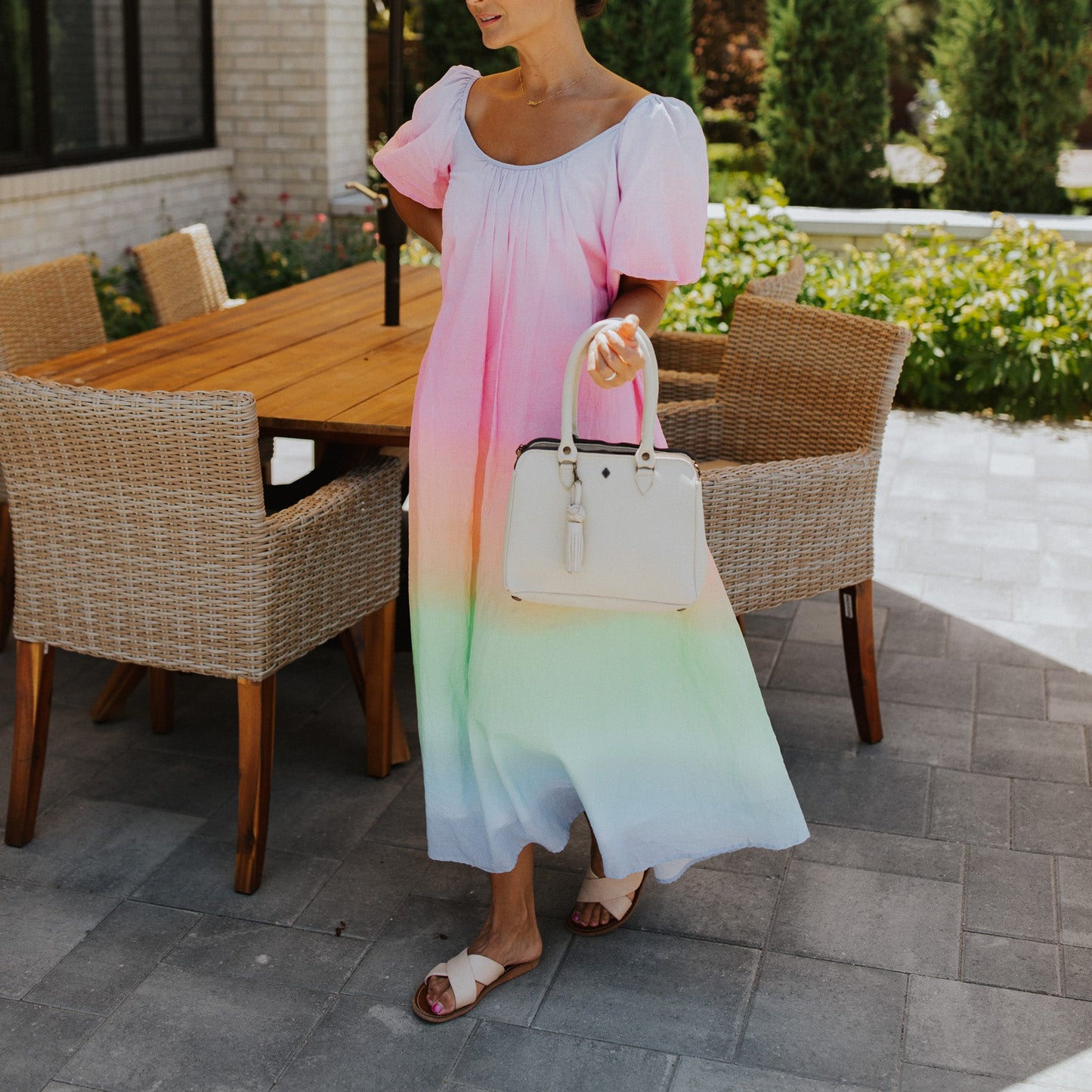 **CLOSEOUT** LA REYNA - NENA COUTURE - FULL LEATHER - BONE