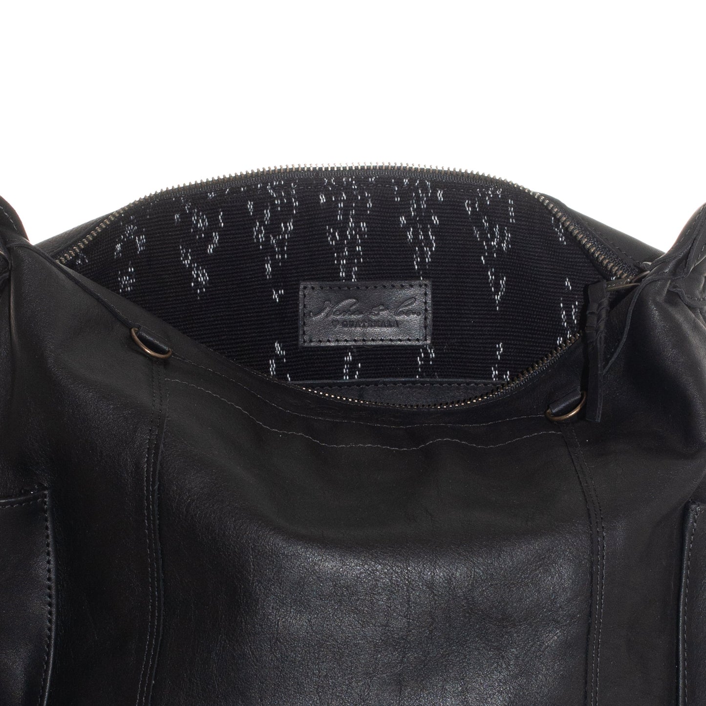 BEATRIZ CONVERTIBLE DAY BAG - MEDIUM - FULL LEATHER - BLACK