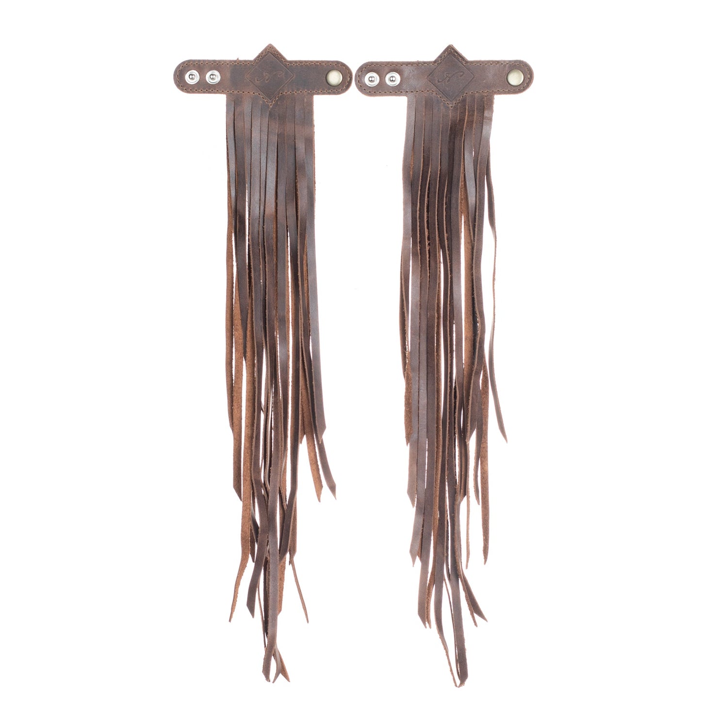 DIAMANTE FRINGE TASSELS - FULL LEATHER COLLECTION - SET OF 2