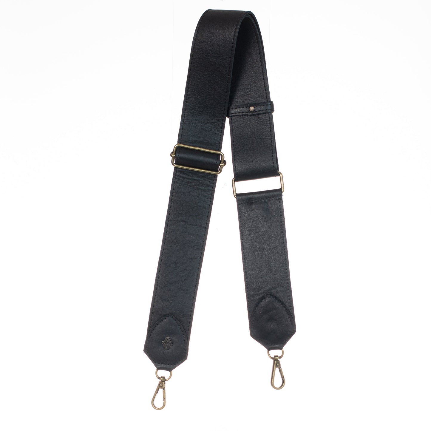 ADJUSTABLE WIDE STRAP - FULL LEATHER - BLACK