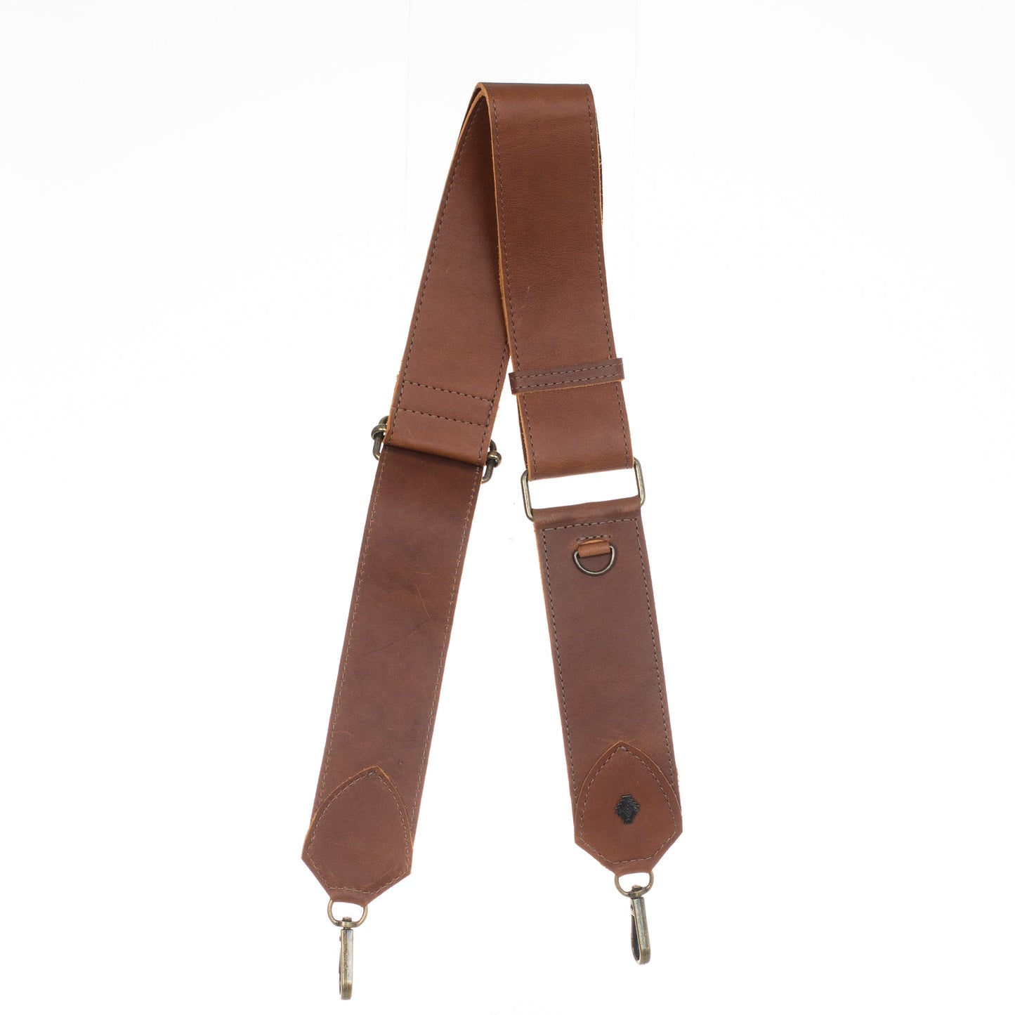ADJUSTABLE WIDE STRAP - FULL LEATHER - CAFE