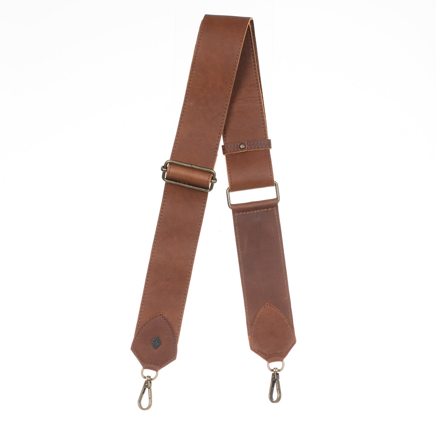 ADJUSTABLE WIDE STRAP - FULL LEATHER - CAFE