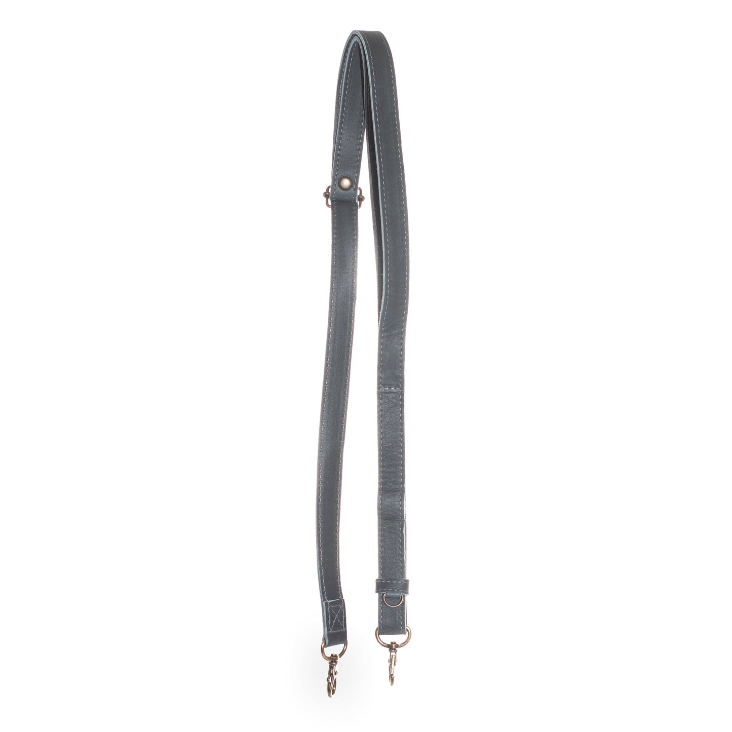 VIVI ADJUSTABLE BAG STRAP - FULL LEATHER COLLECTION - SLATE LEATHER