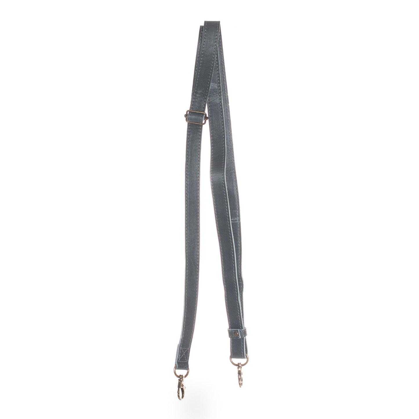 VIVI ADJUSTABLE BAG STRAP - FULL LEATHER COLLECTION - SLATE LEATHER