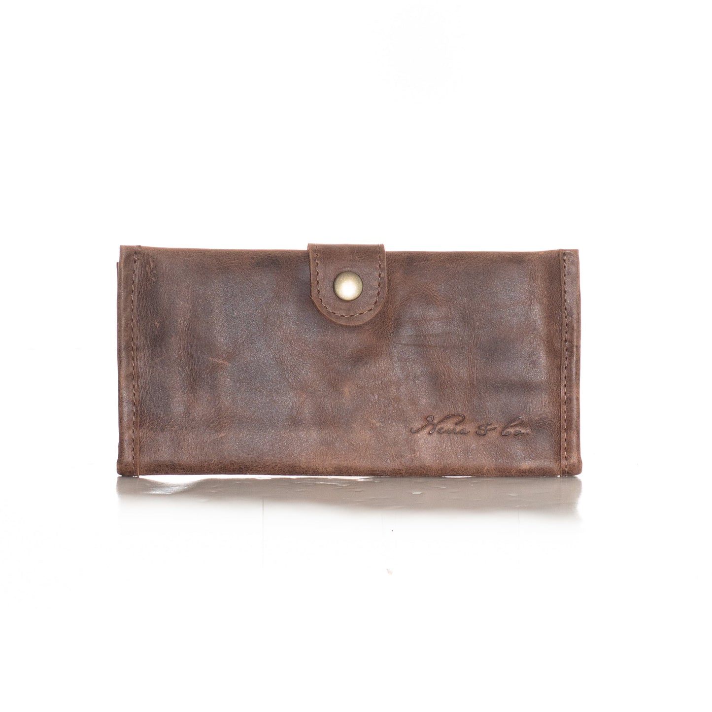 ARTISAN WALLET WITH SNAP - CAOBA