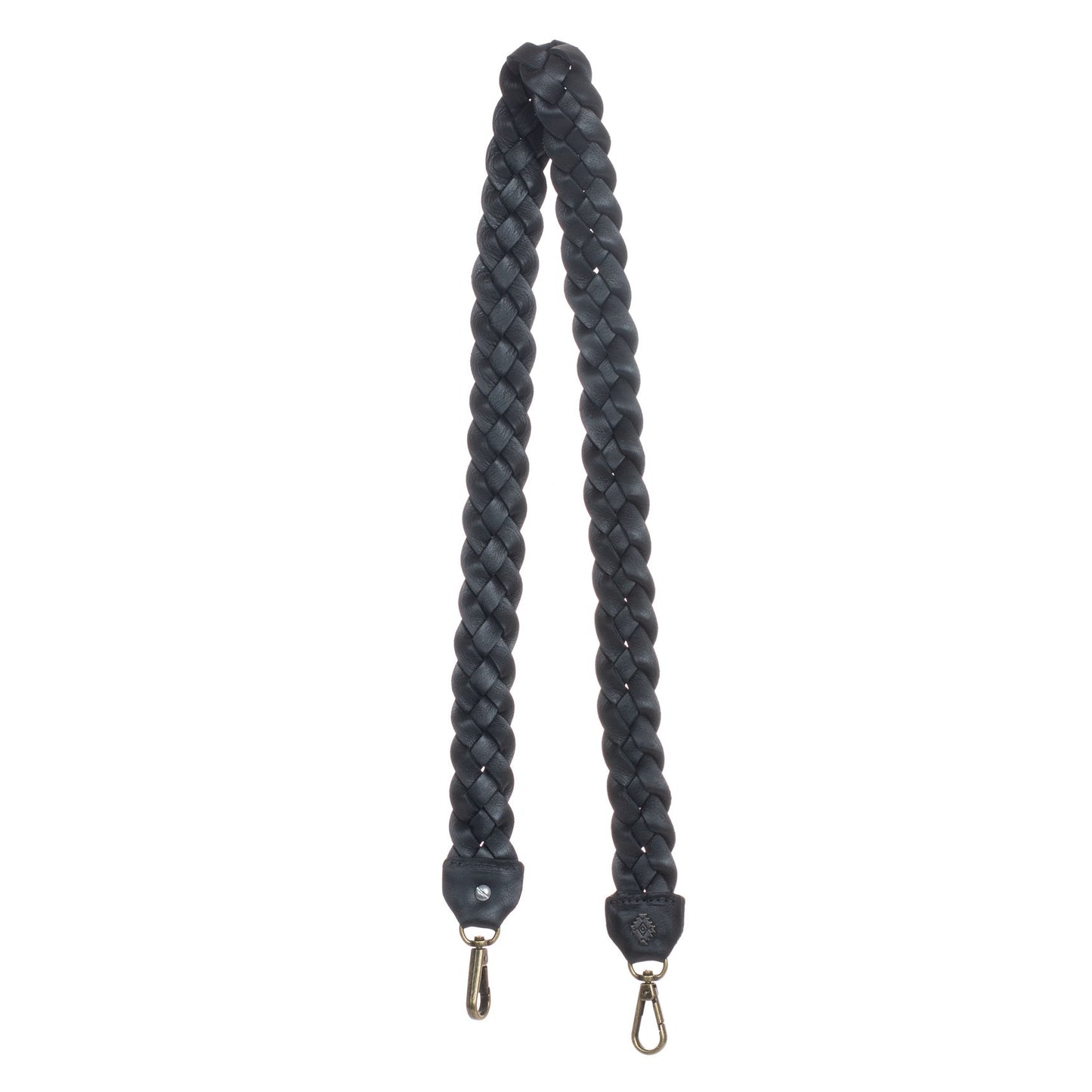 BRAIDED CROSSBODY STRAP - BLACK