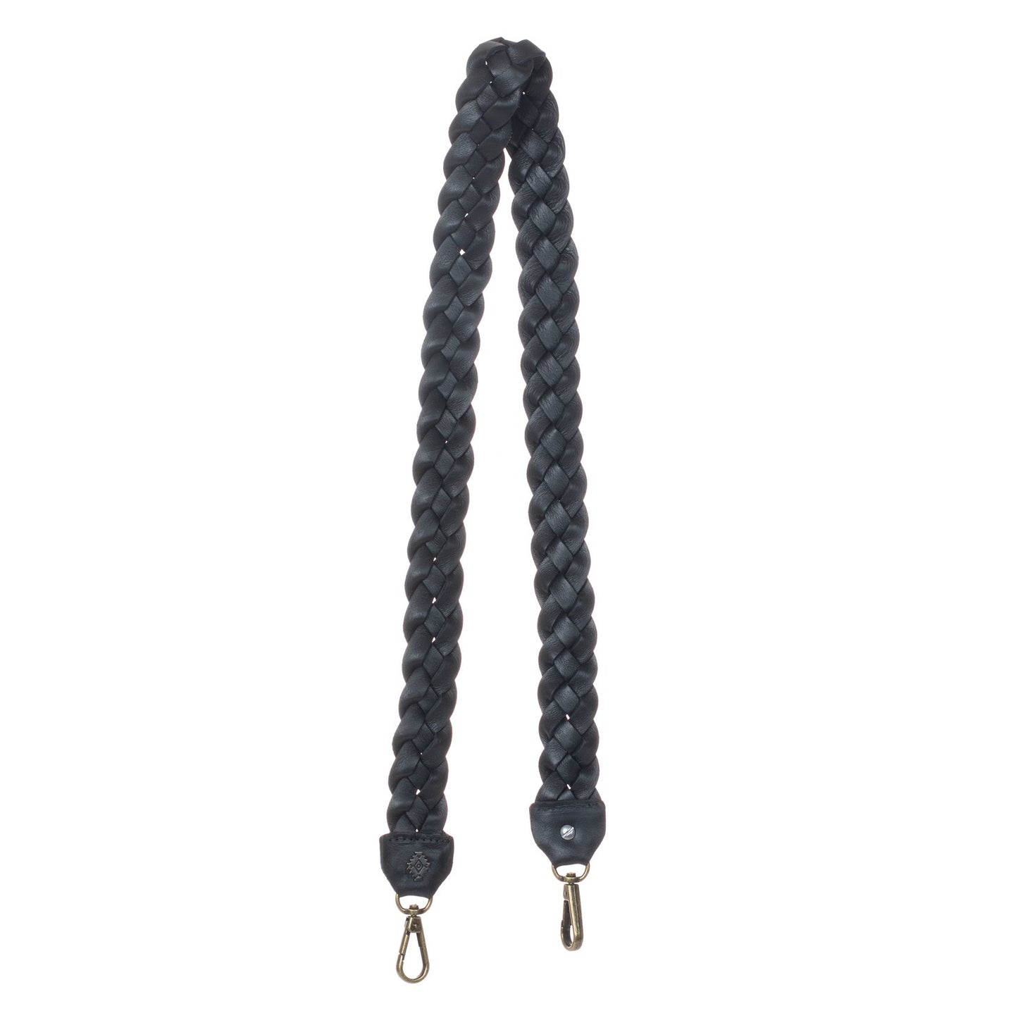 BRAIDED CROSSBODY STRAP - BLACK