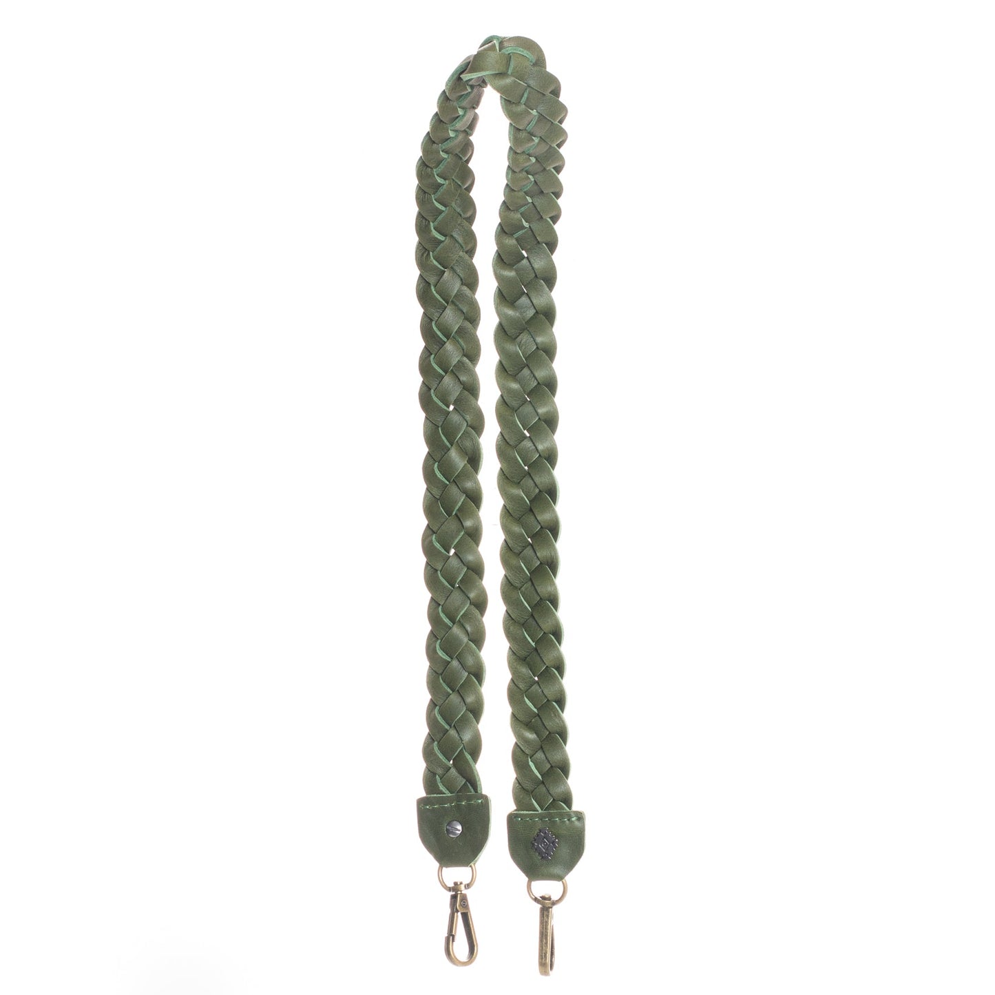 BRAIDED CROSSBODY STRAP - DEEP EMERALD