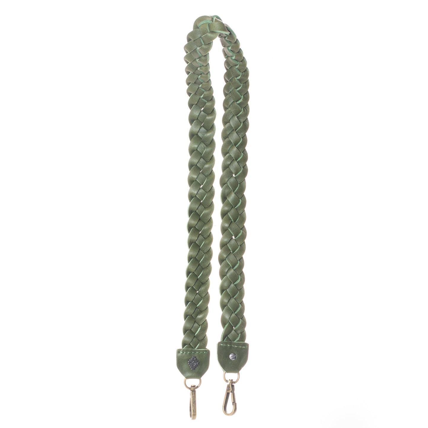 BRAIDED CROSSBODY STRAP - DEEP EMERALD