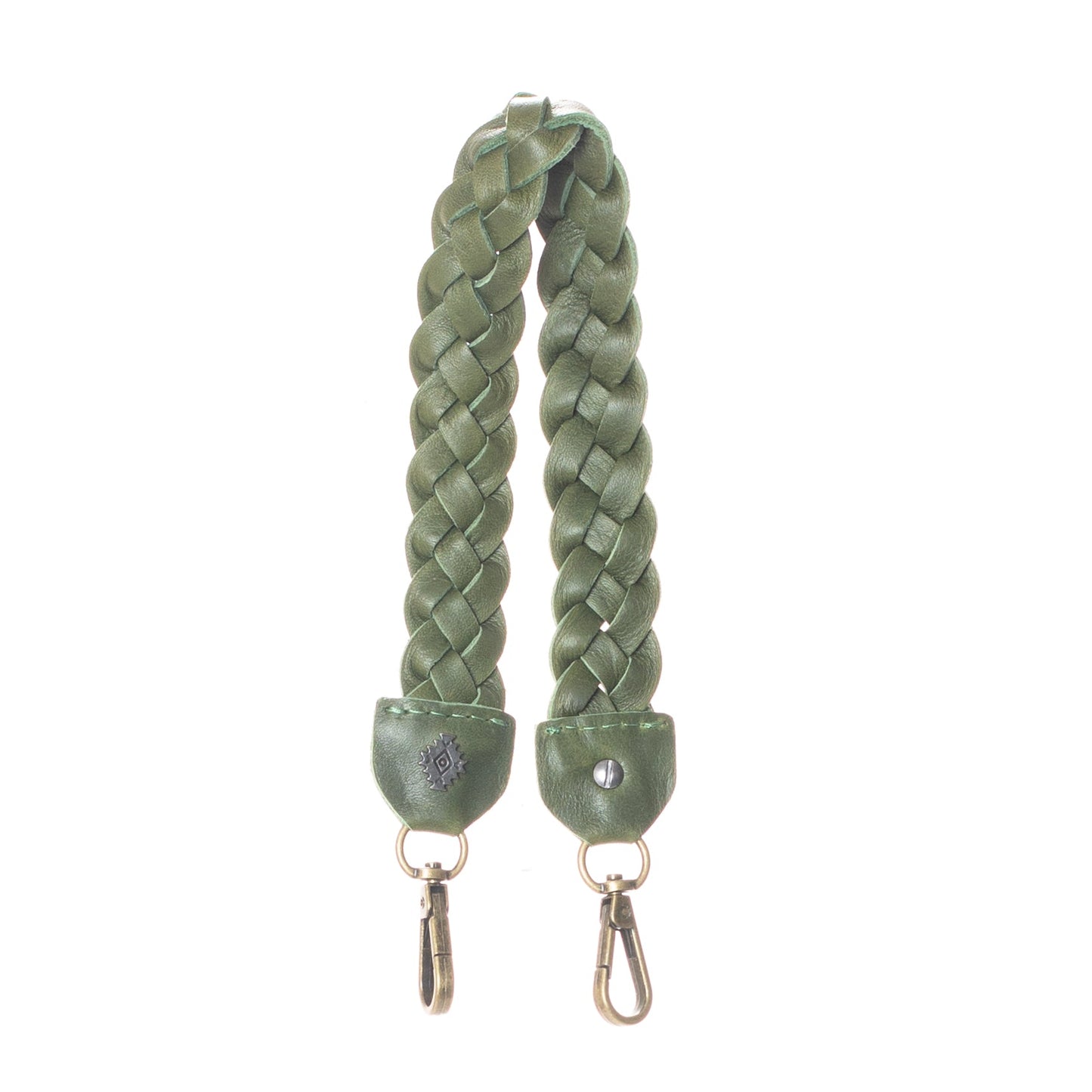BRAIDED SHOULDER STRAP - ARTISAN COLLECTION - FULL LEATHER - DEEP EMERALD