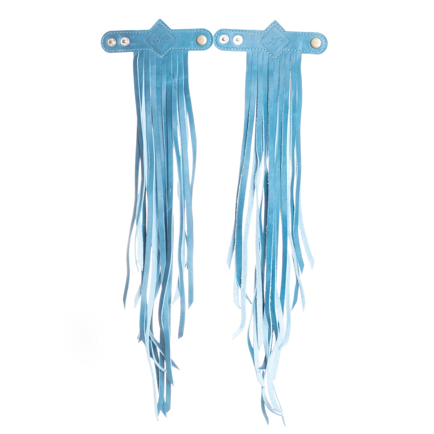 DIAMANTE FRINGE TASSELS - FULL LEATHER COLLECTION - SET OF 2