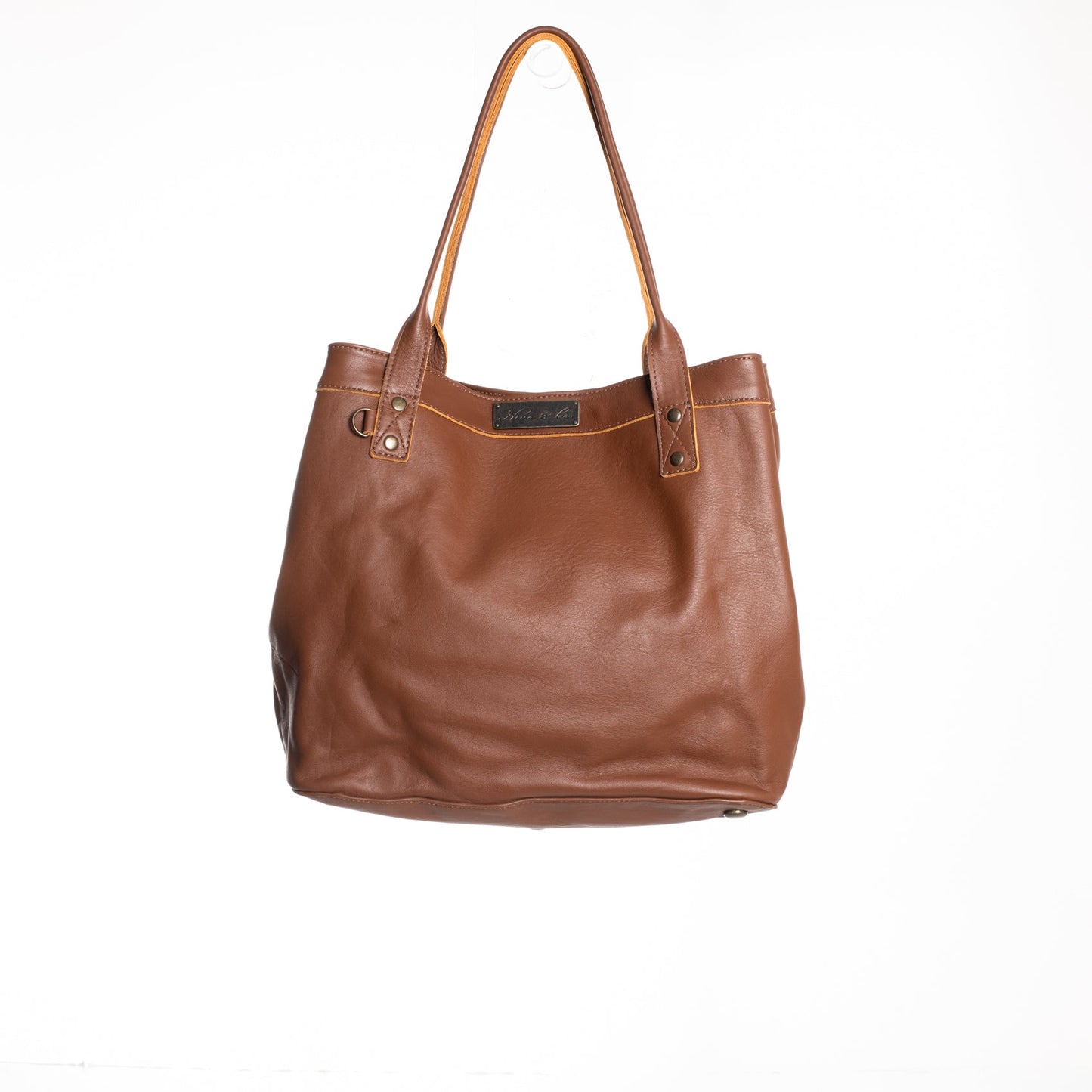 CONVERTIBLE TOTE - FULL LEATHER COLLECTION - WALNUT LEATHER