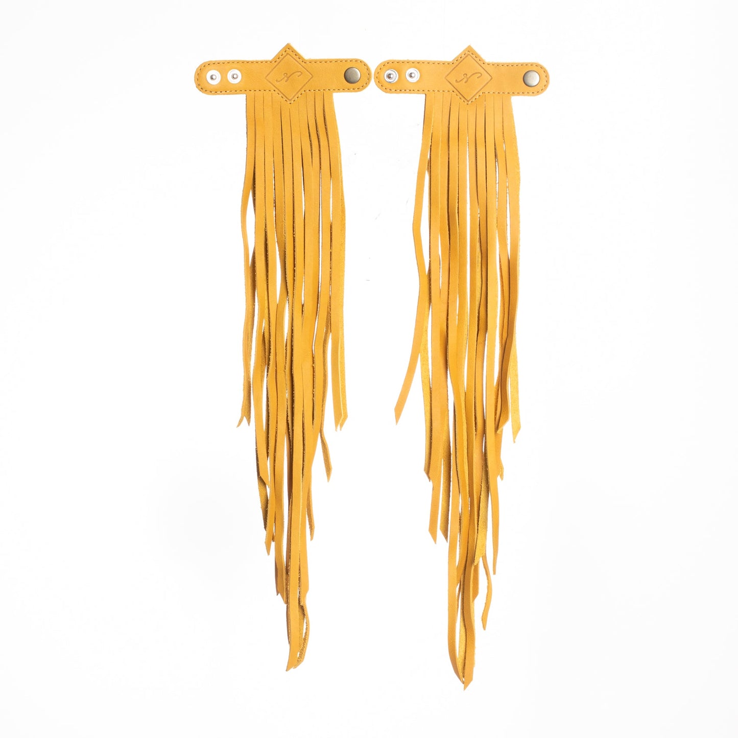 DIAMANTE FRINGE TASSELS - FULL LEATHER COLLECTION - SET OF 2