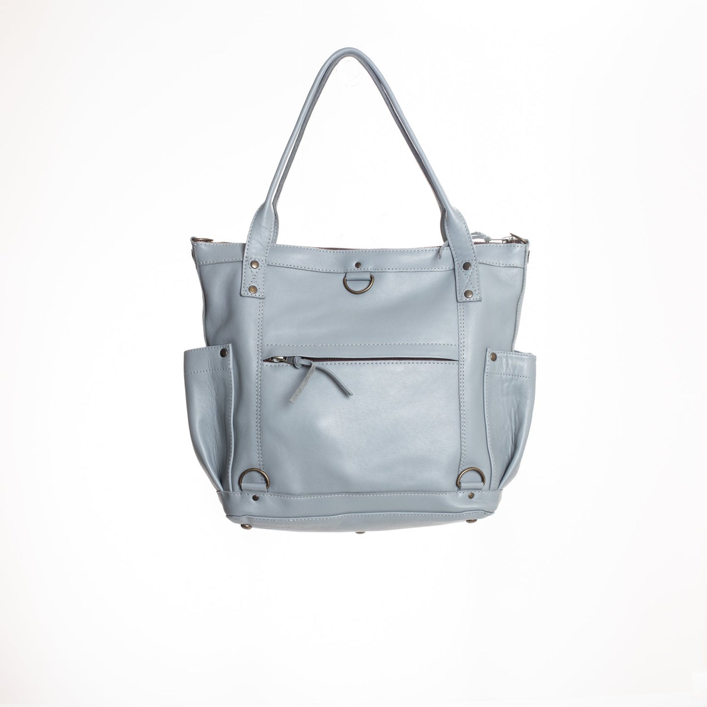 THE PERFECT BAG MEDIUM - FULL LEATHER - GREY