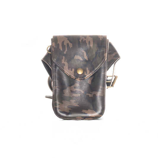 REVIVED HIP SATCHEL - FULL LEATHER - CAMOUFLAGE
