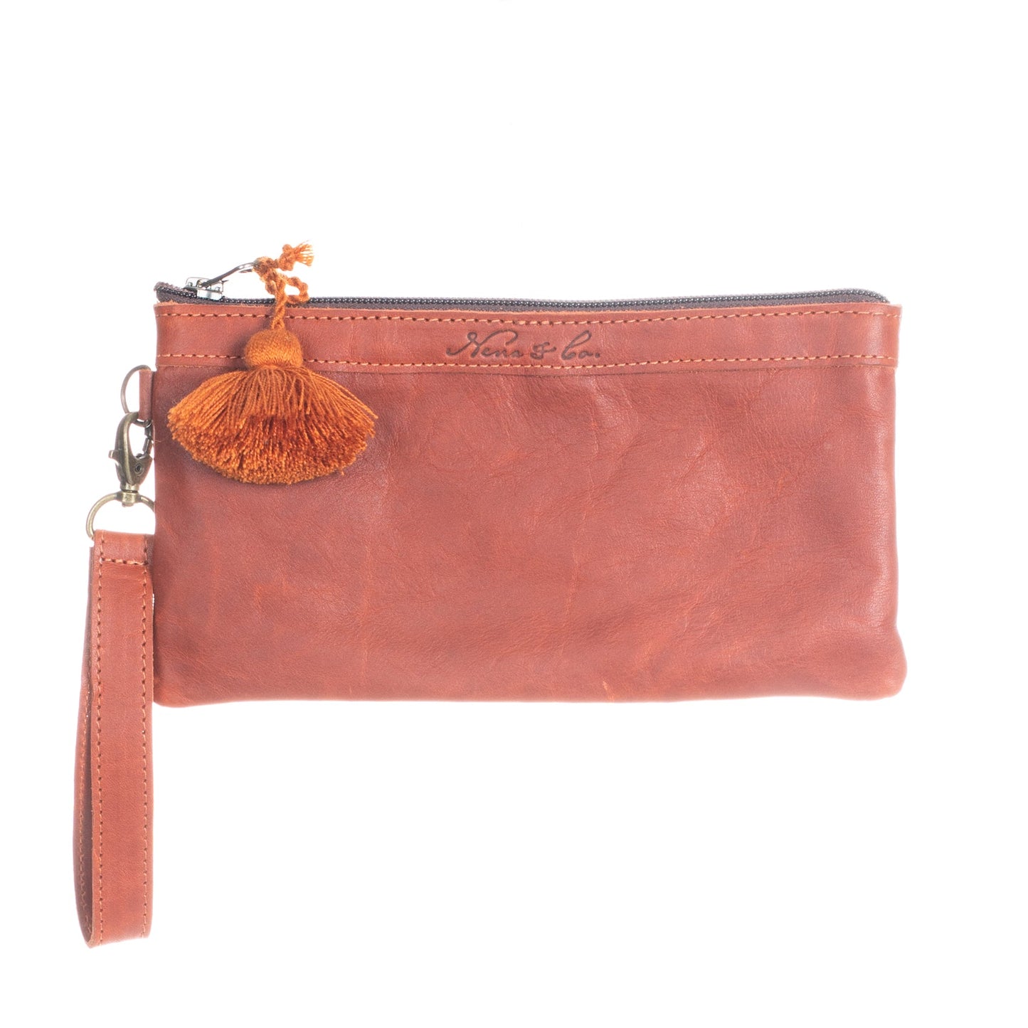 THE PERFECT CLUTCH - FULL LEATHER - SIENNA