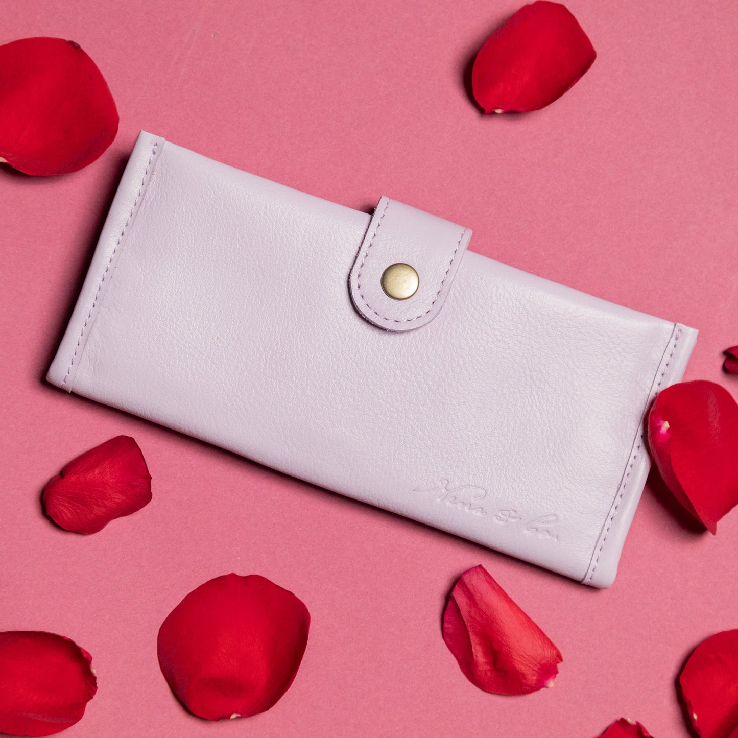 ARTISAN WALLET WITH SNAP - LAVENDER
