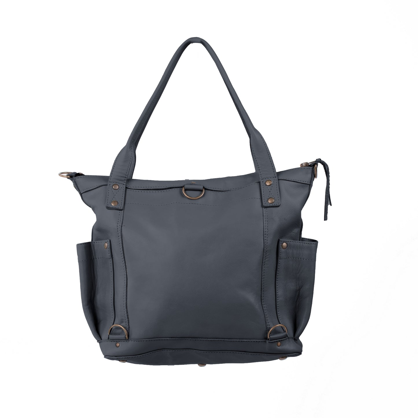 THE PERFECT BAG 2.0 - MEDIUM - FULL LEATHER - SLATE