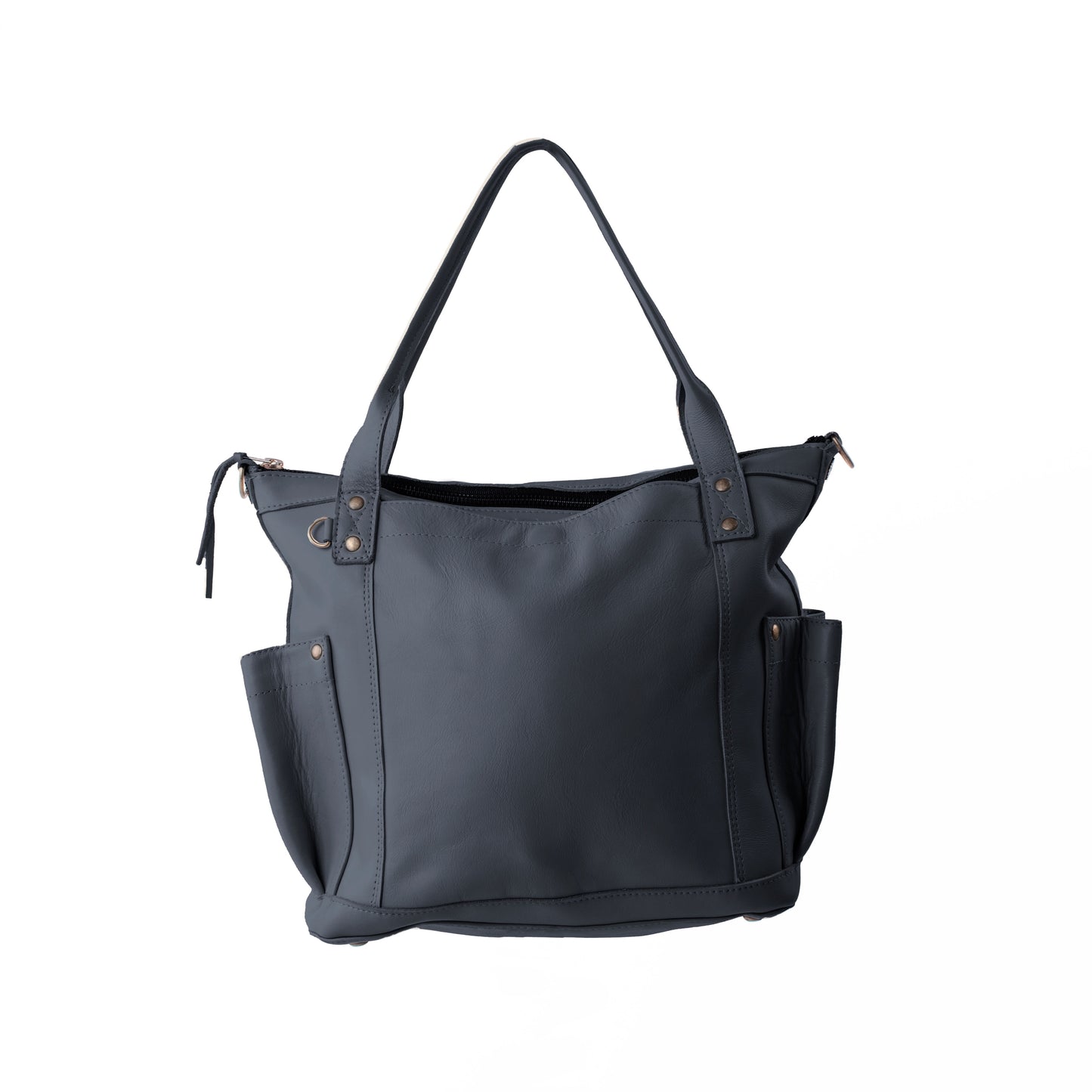 THE PERFECT BAG 2.0 - MEDIUM - FULL LEATHER - SLATE