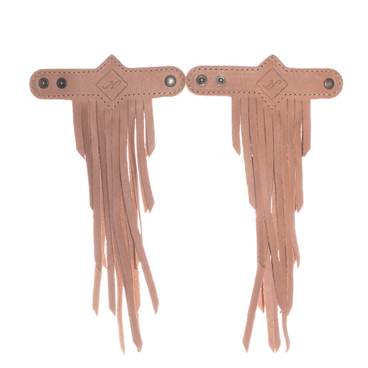 MINI DIAMANTE FRINGE TASSELS - MEXICO ROSÉ LEATHER