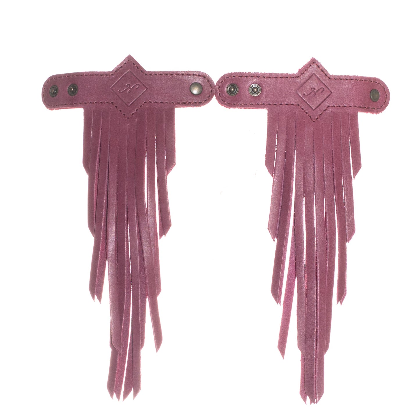 MINI DIAMANTE FRINGE TASSELS - MEXICO SANGRIA LEATHER