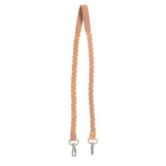 BRAIDED SHOULDER STRAP - MEXICO COLLECTION - TOBACCO LEATHER